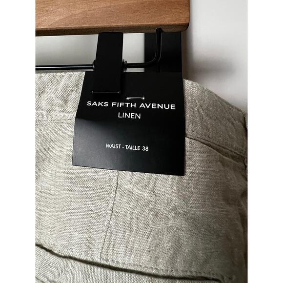 NWT Saks Fifth Avenue Linen Blend Shorts Men's Size 38 - Picture 4 of 6
